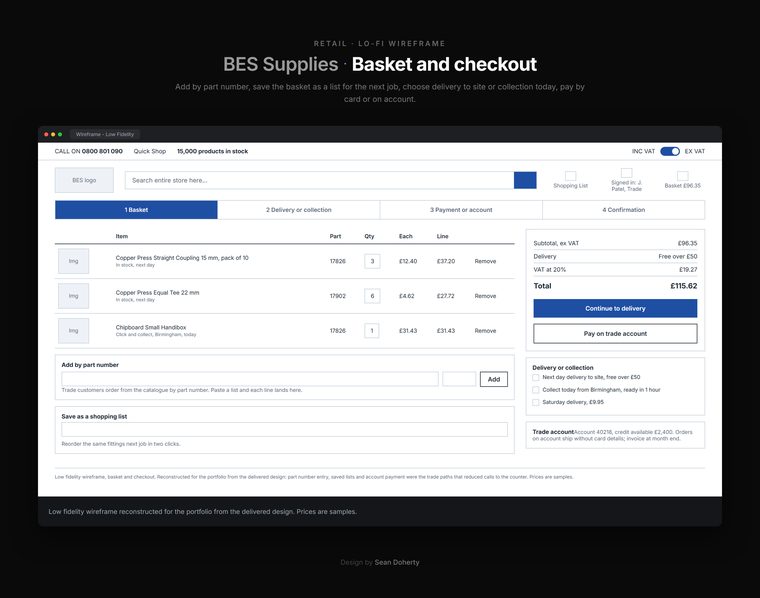 Basket and checkout, BES Supplies