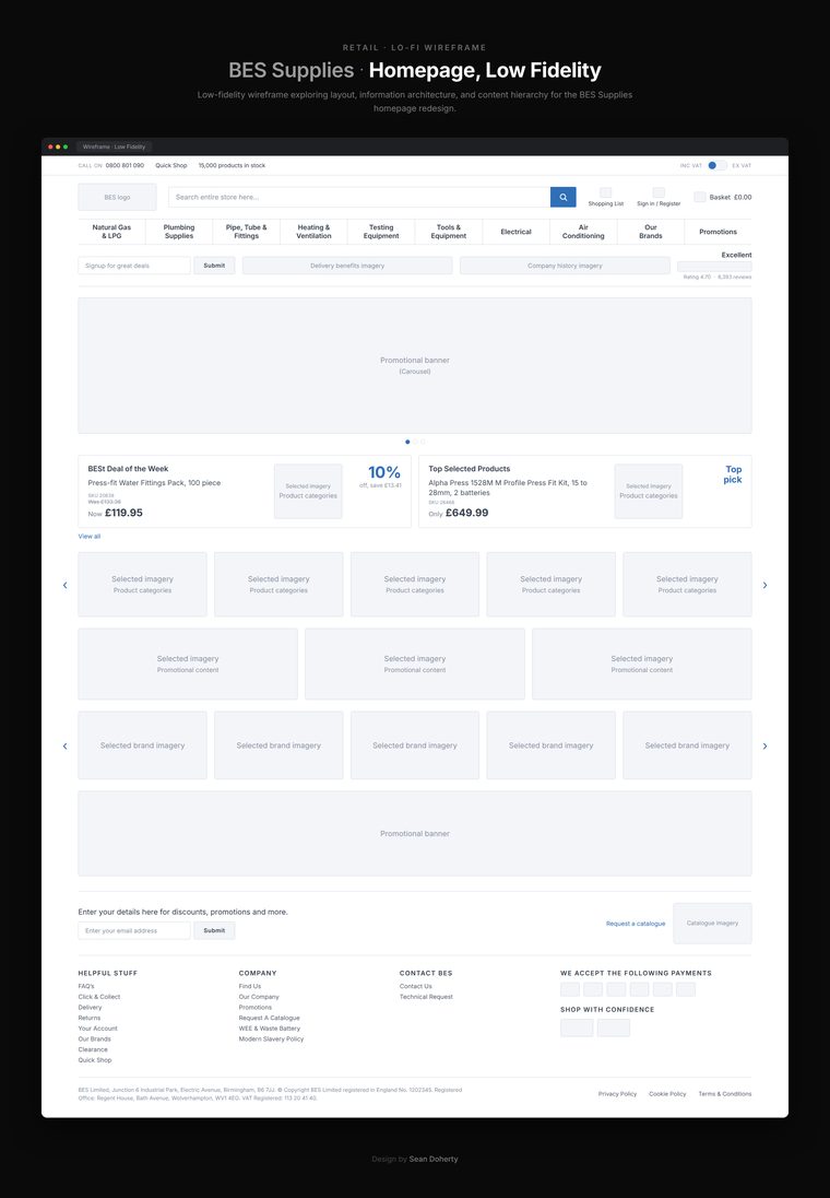 Homepage, BES Supplies