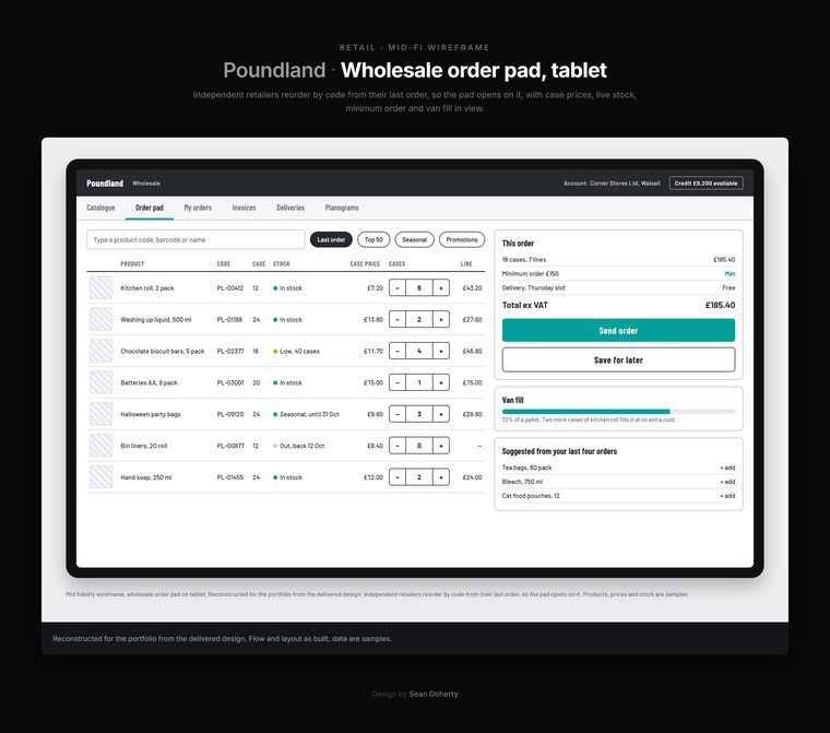 Wholesale order pad, tablet, Poundland