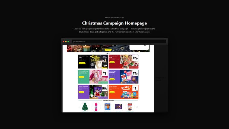 Homepage christmas, Poundland
