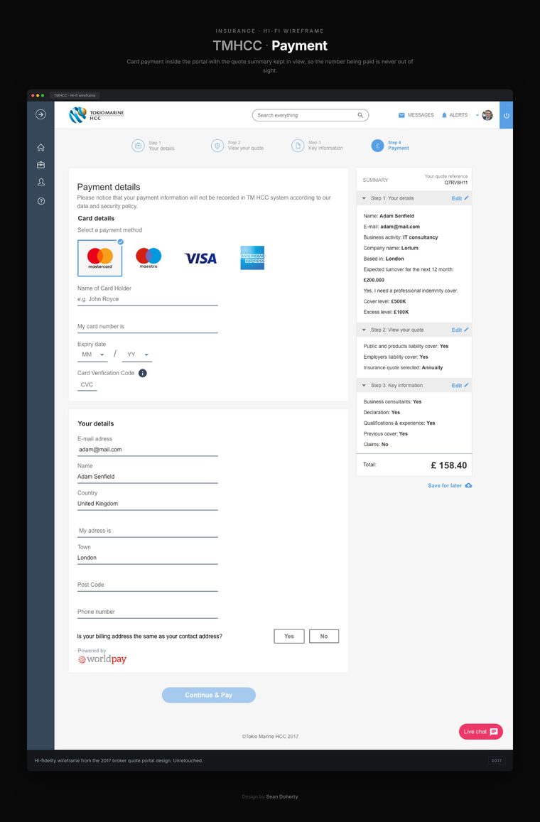Payment, TMHCC Specialty Insurance
