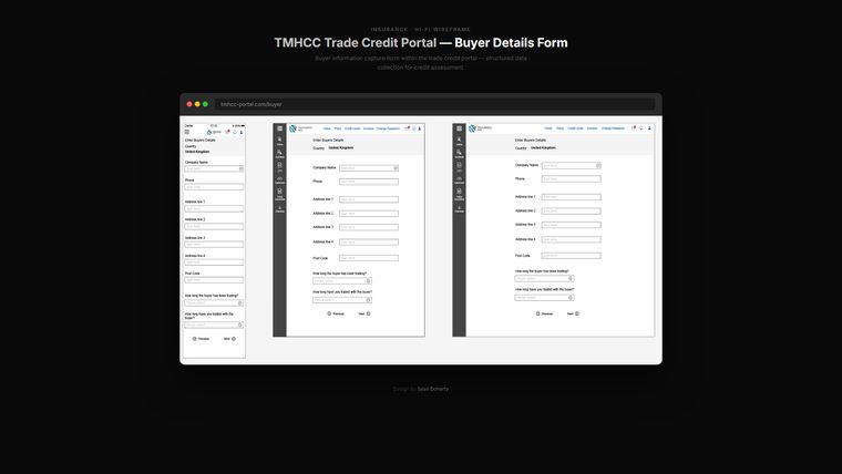 Buyer details form, TMHCC