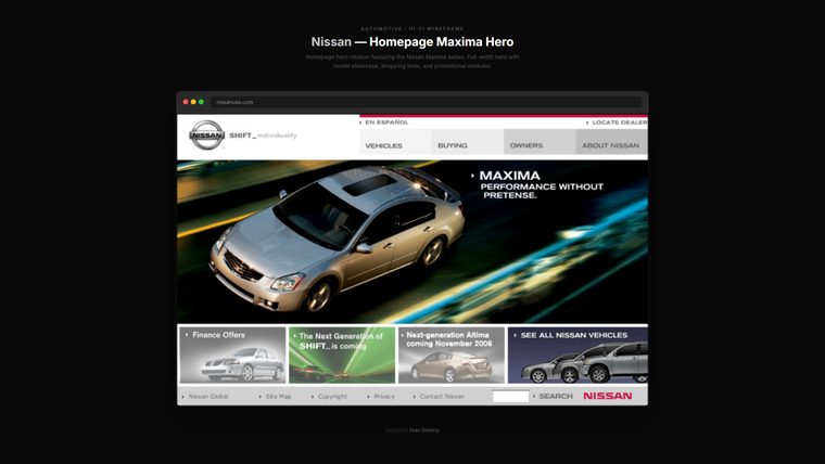 Homepage maxima, Nissan