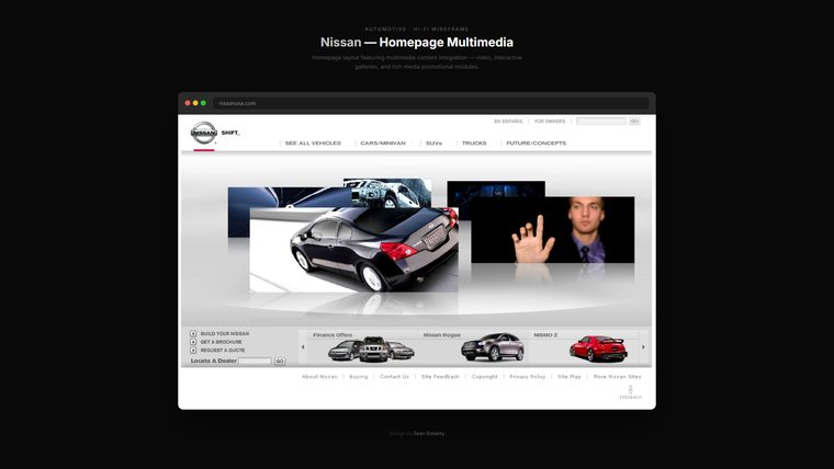 Homepage multimedia, Nissan