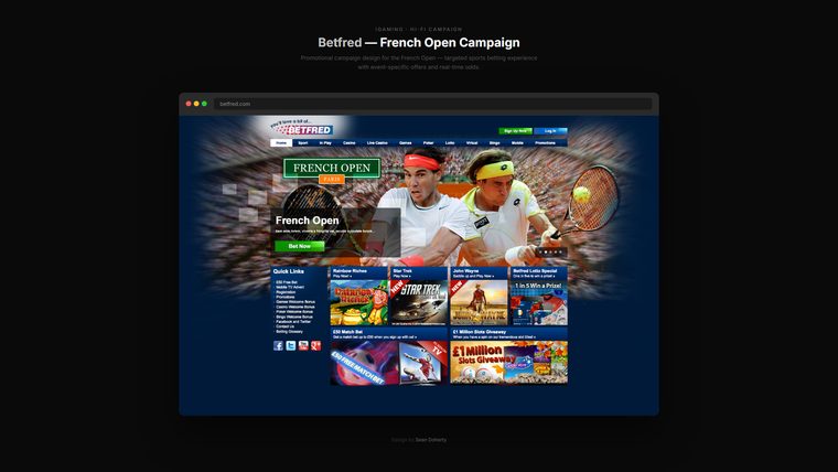 French Open campaign, Betfred