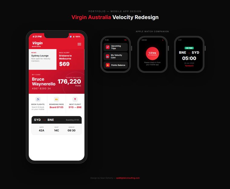 Mobile app velocity, Virgin Australia