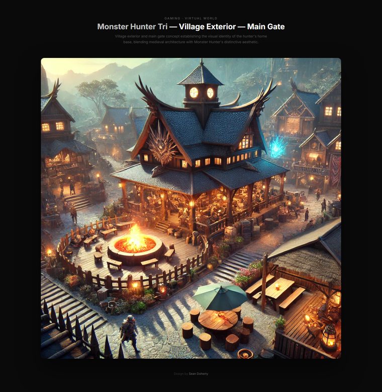 Ai village exterior, Monster Hunter Tri