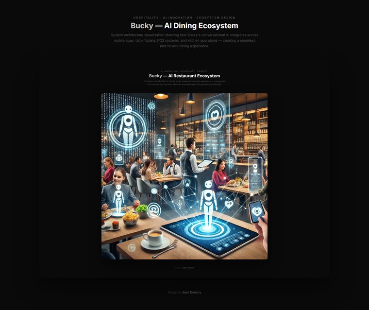 Bucky ai ecosystem framed, AI powered Bucky POC