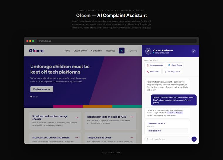 Complaint assistant, Ofcom