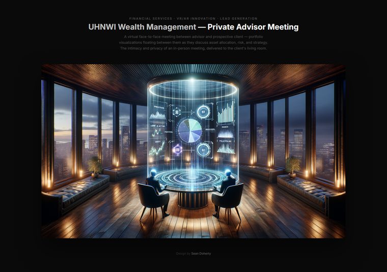 VR advisor meeting, Innovation: Financial Services Industry