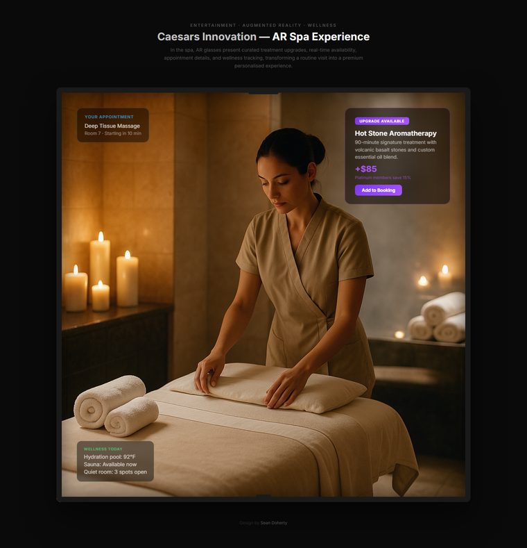 AR spa, Caesar's Innovation: Entertainment