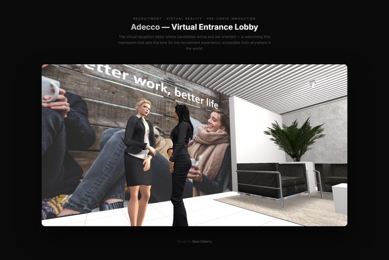 VR lobby, Adecco