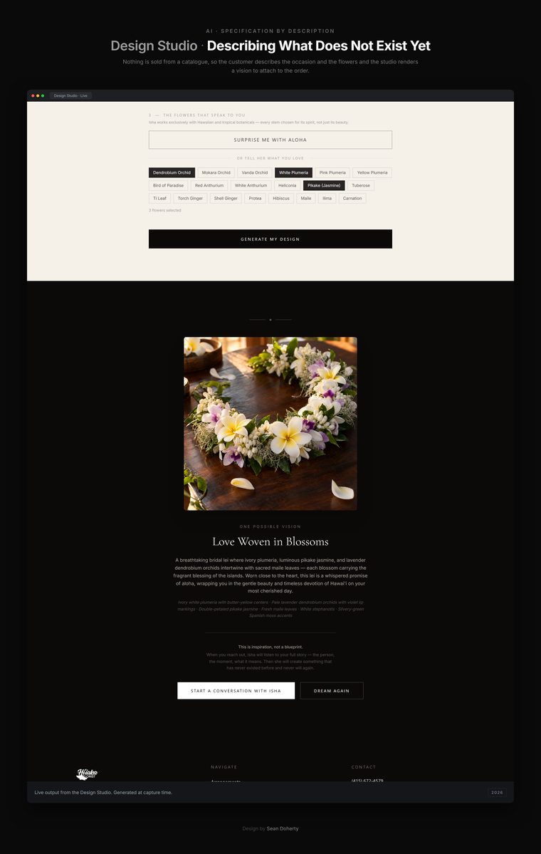 The Design Studio, Hi'iaka Florist